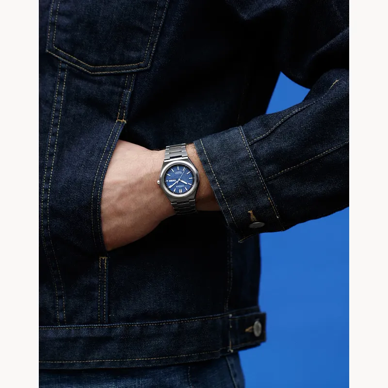 Zenshin Three-hand Blue Dial Super Titanium Bracelet AW0130 Zenshin Three-hand Blue Dial Super Titanium Bracelet AW0130